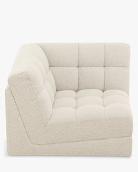 Fauteuil d'angle modulable Paul - Blanc avoine