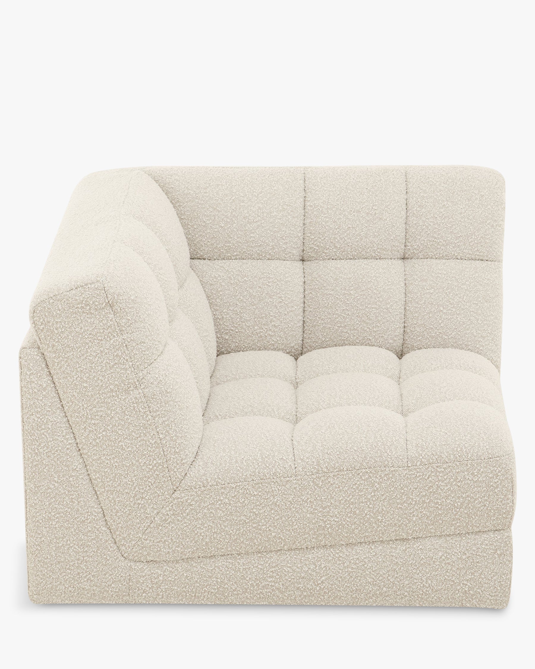 Fauteuil d'angle modulable Paul - Blanc avoine