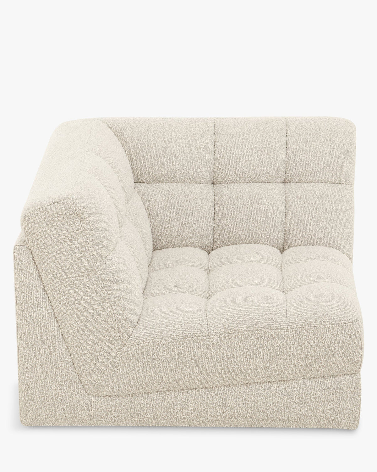 Fauteuil d'angle modulable Paul - Blanc avoine