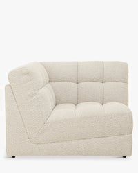Fauteuil d'angle modulable Paul - Blanc avoine