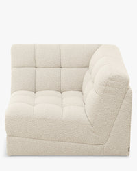 Fauteuil d'angle modulable Paul - Blanc avoine