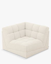 Fauteuil d'angle modulable Paul - Blanc avoine