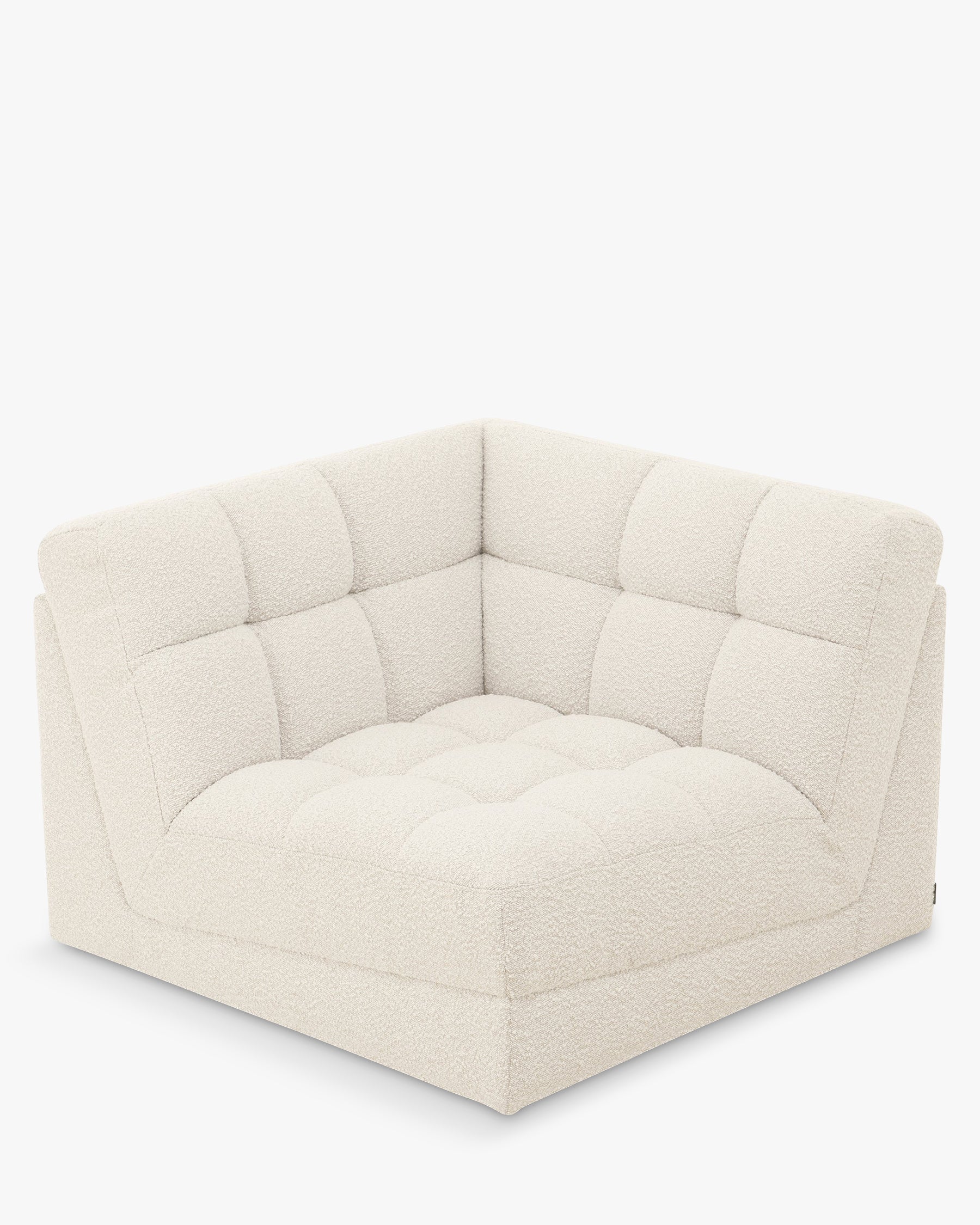 Fauteuil d'angle modulable Paul - Blanc avoine