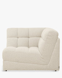 Fauteuil d'angle modulable Paul - Blanc avoine