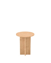 Emilio side table in Travertine stone - Travertine