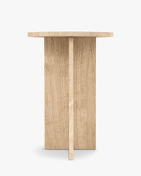 Emilio side table in Travertine stone - Travertine
