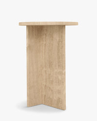 Emilio side table in Travertine stone - Travertine