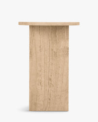 Emilio side table in Travertine stone - Travertine