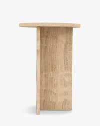 Emilio side table in Travertine stone - Travertine