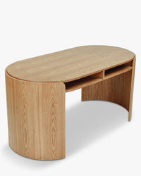 Bureau Elipse en bois - Bois blond