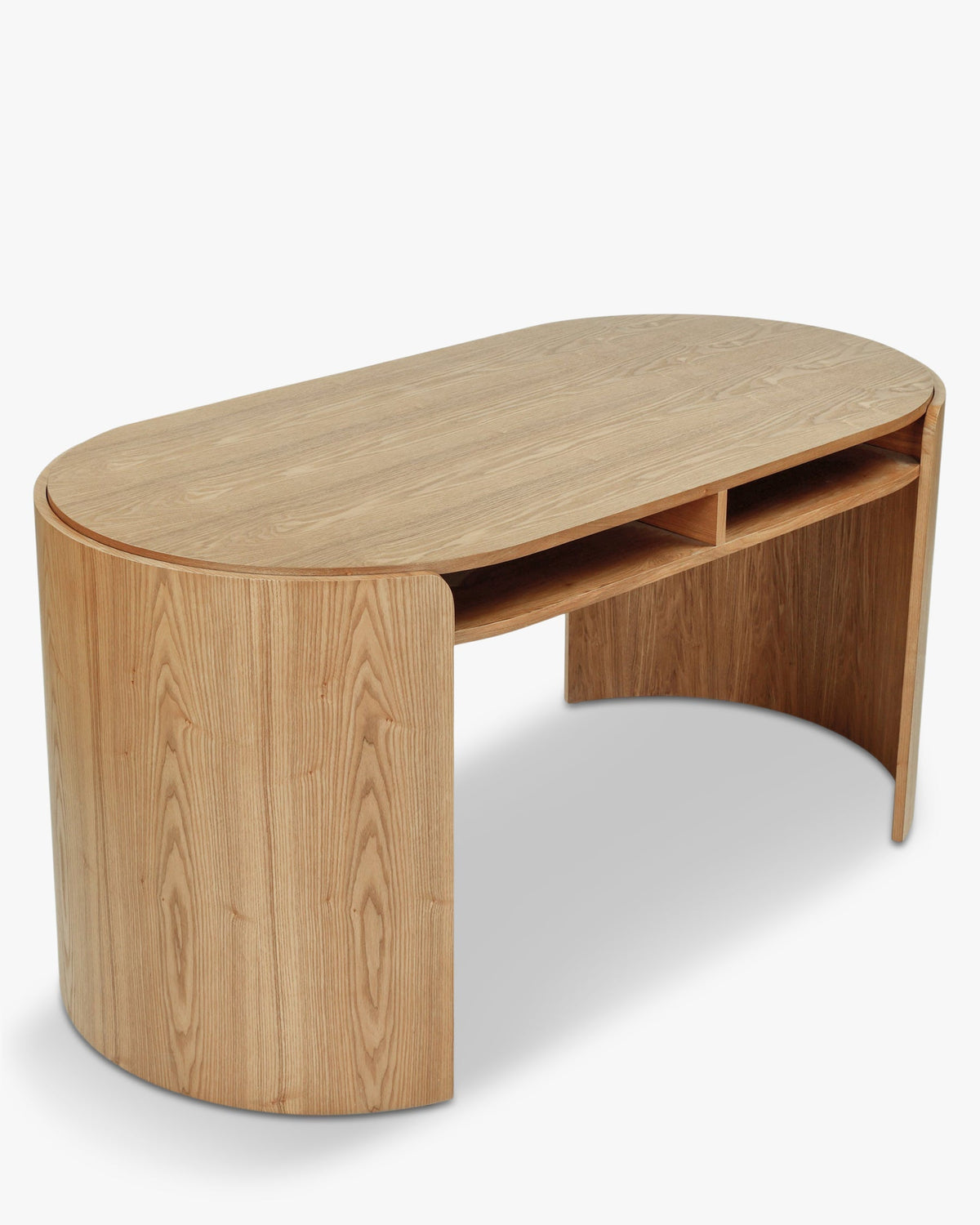 Bureau Elipse en bois - Bois blond