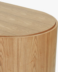 Bureau Elipse en bois - Bois blond