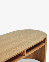 Bureau Elipse en bois - Bois blond
