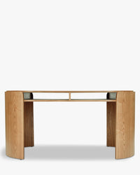 Bureau Elipse en bois - Bois blond