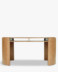 Bureau Elipse en bois - Bois blond