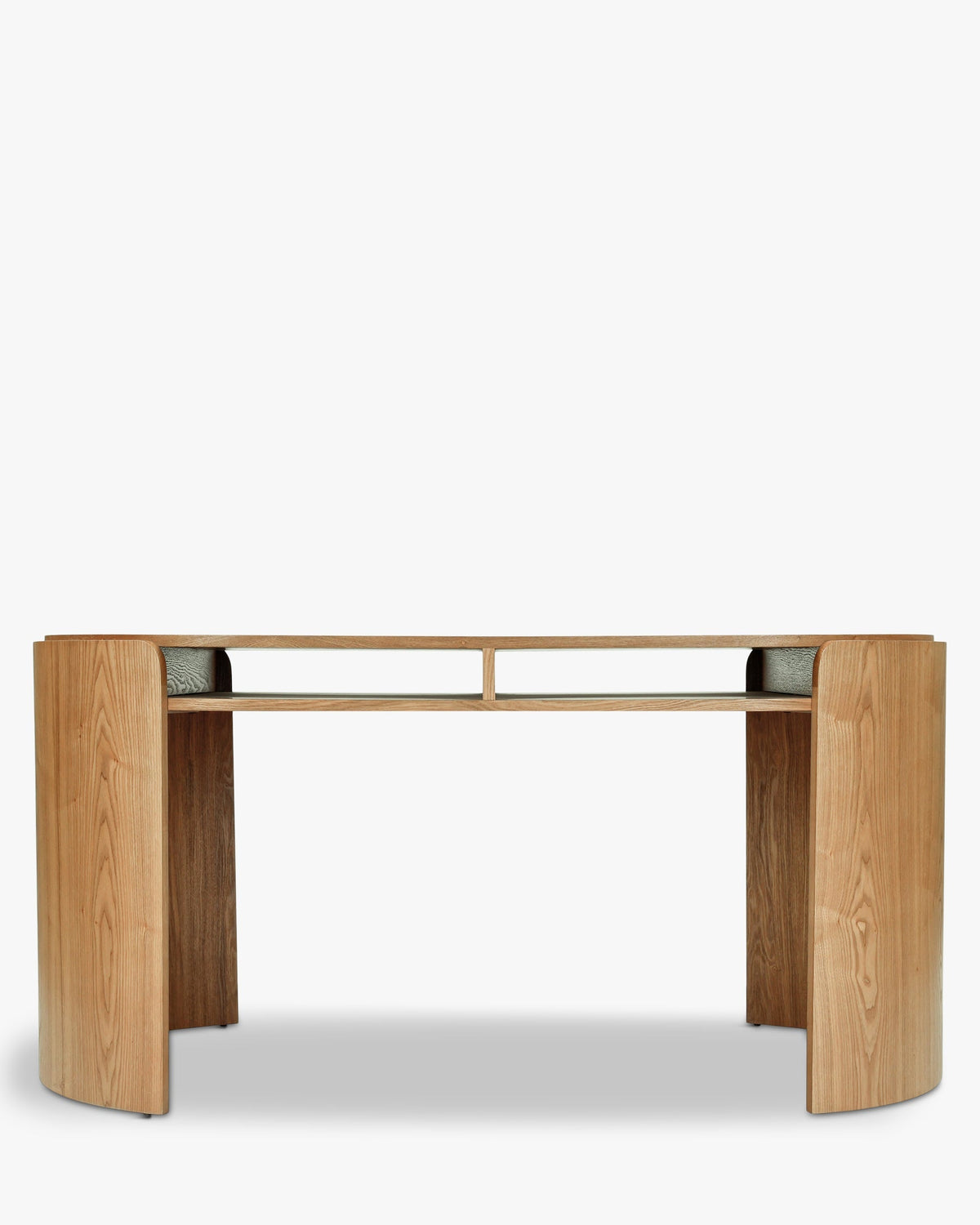 Bureau Elipse en bois - Bois blond