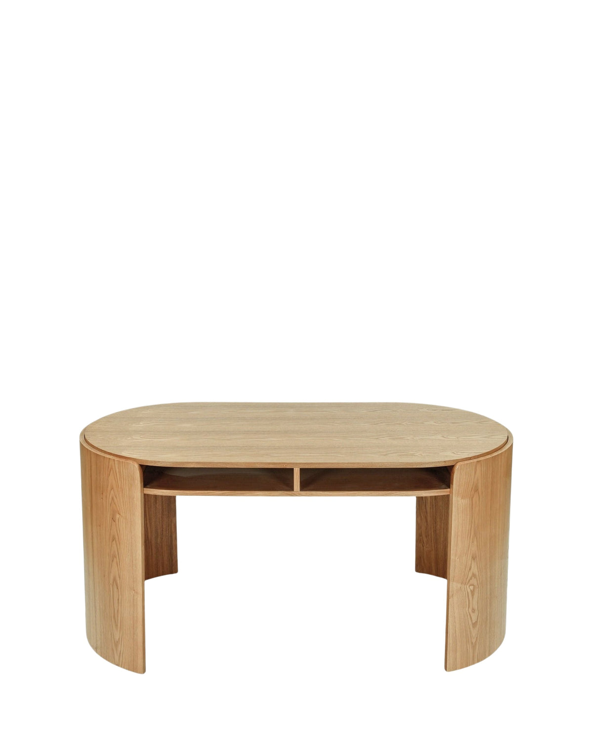 Bureau Elipse en bois - Bois blond