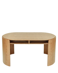 Bureau Elipse en bois - Bois blond