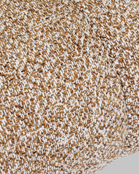 Coba bench in textured fabric - speckled yellow