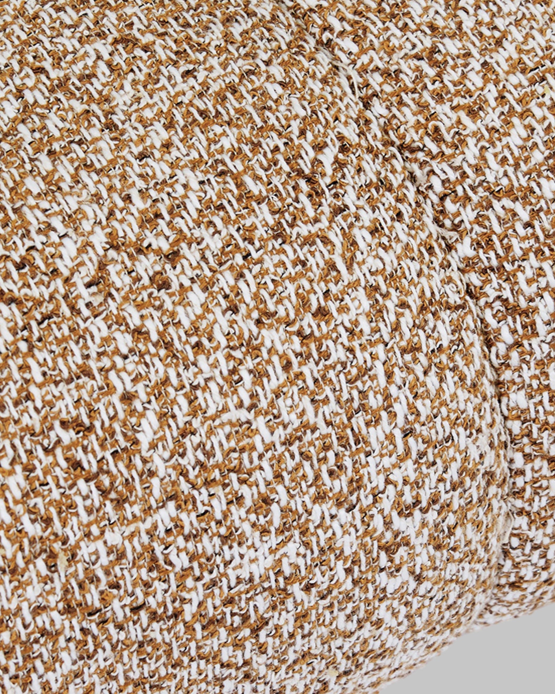 Coba bench in textured fabric - speckled yellow