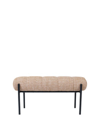 Coba bench in textured fabric - speckled yellow