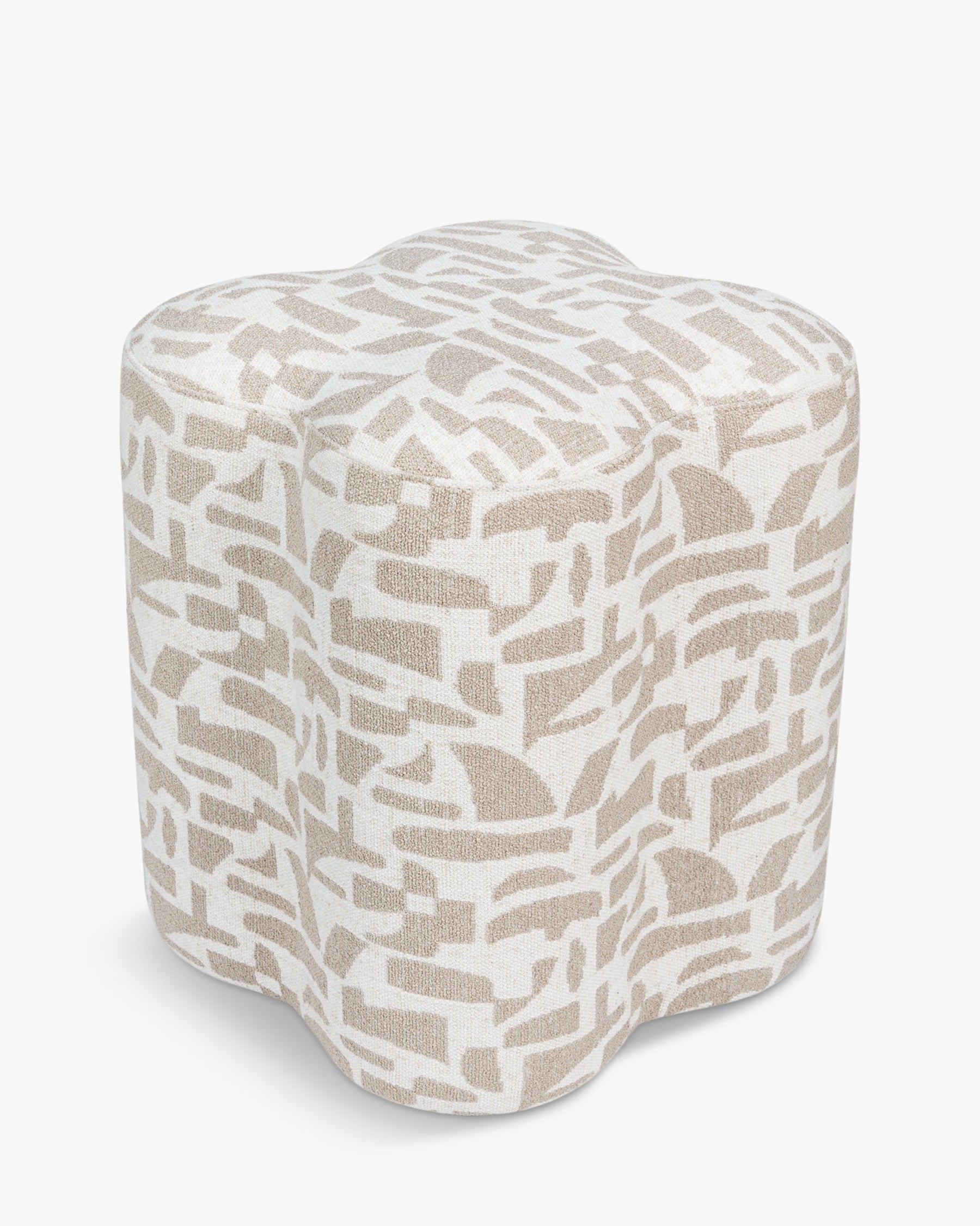 Ipsy geometric pouffe - Geometric beige