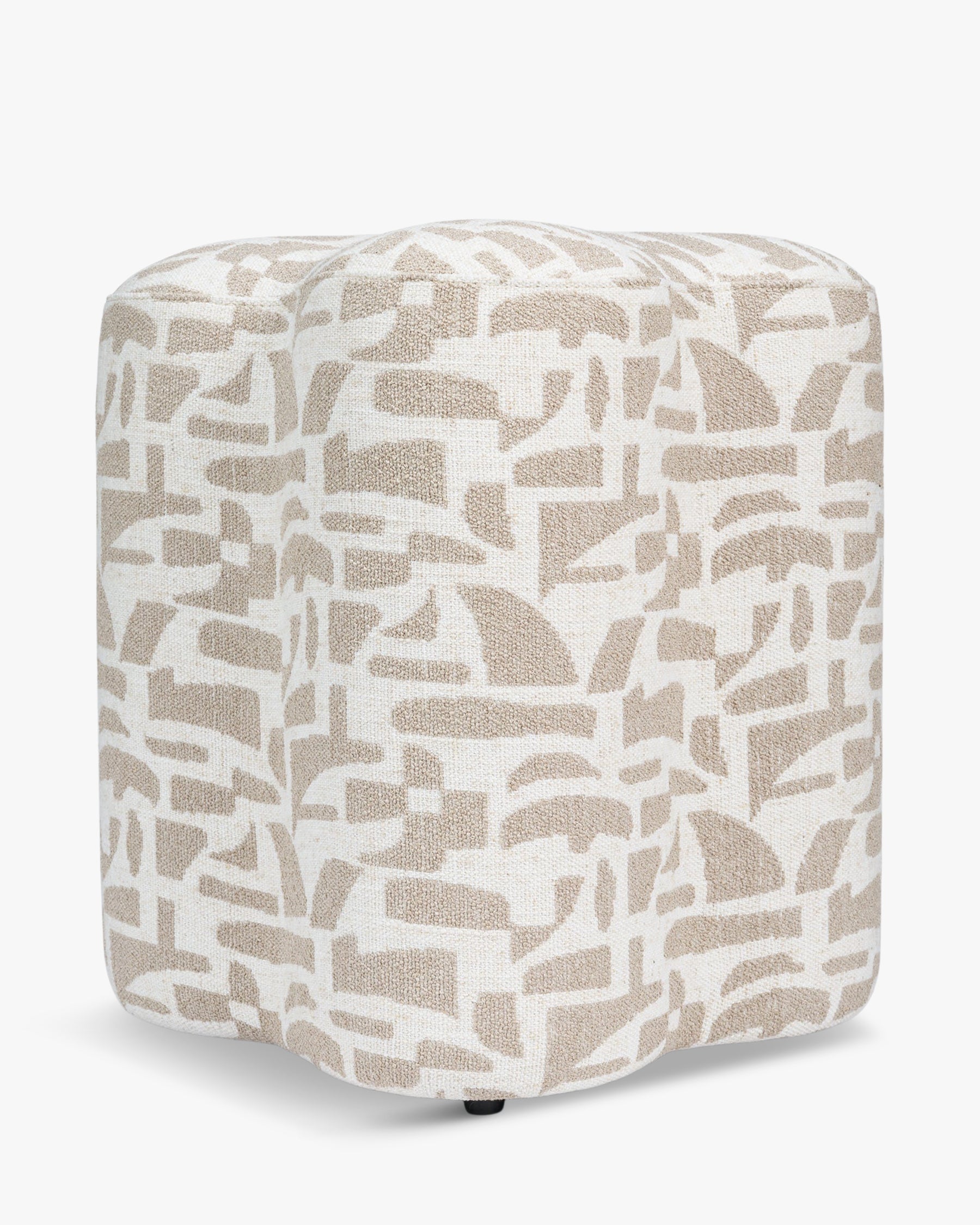 Ipsy geometric pouffe - Geometric beige
