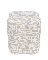 Ipsy geometric pouffe - Geometric beige