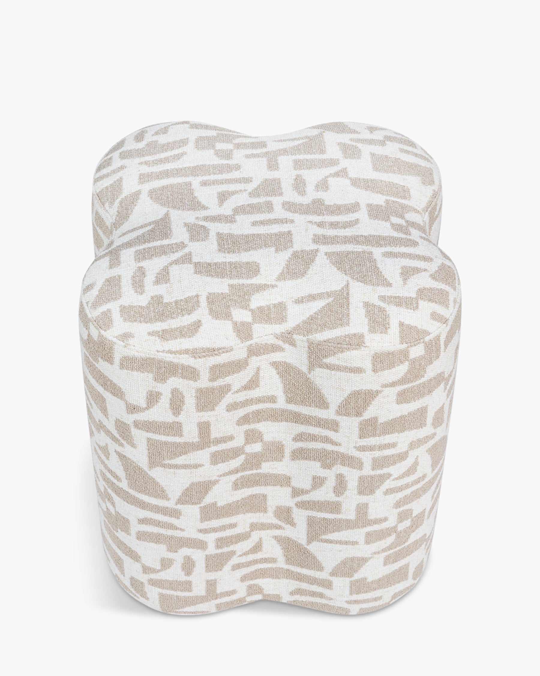 Ipsy geometric pouffe - Geometric beige