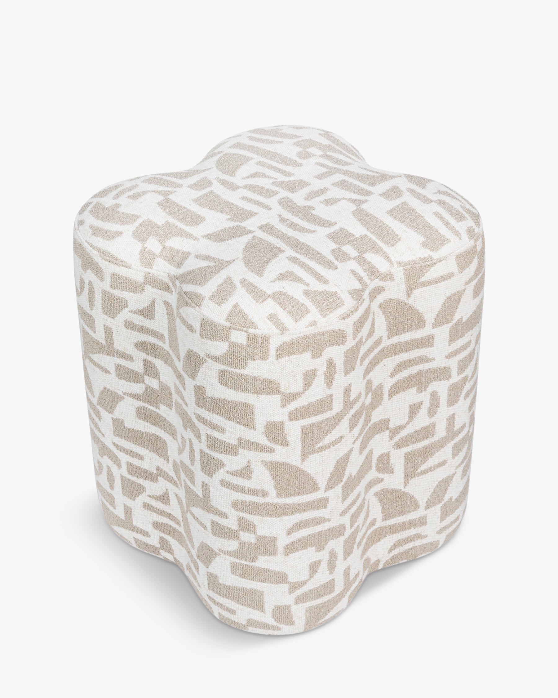 Ipsy geometric pouffe - Geometric beige