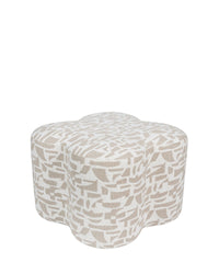 Pouf Ipsy géométrique - Beige géométrique