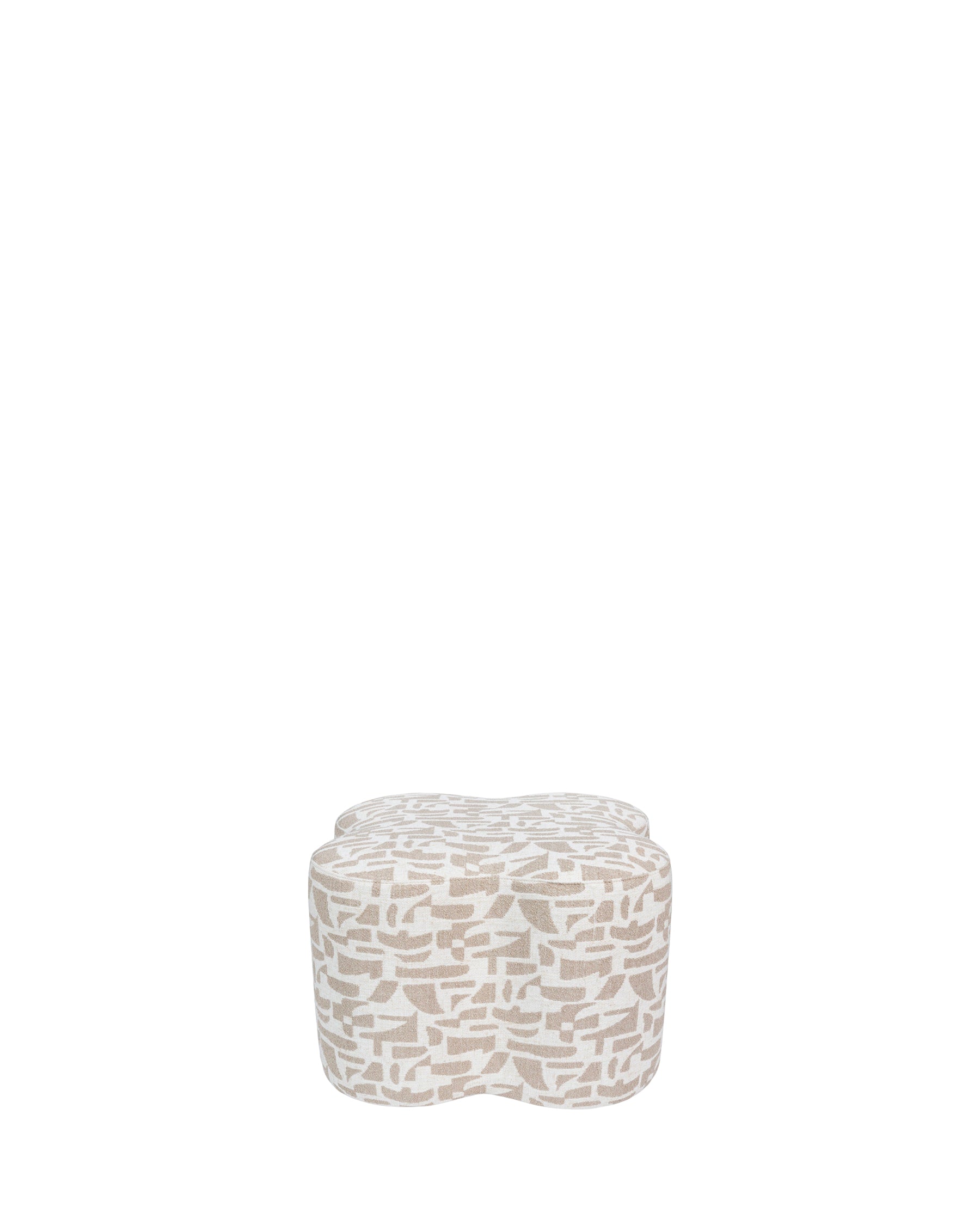Pouf Ipsy géométrique - Beige géométrique