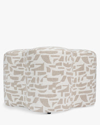 Pouf Ipsy géométrique - Beige géométrique