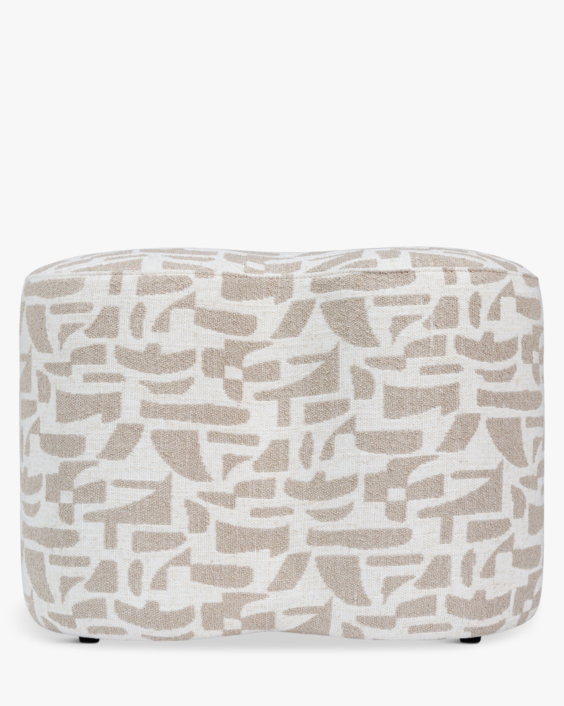 Pouf Ipsy géométrique - Beige géométrique