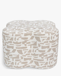 Pouf Ipsy géométrique - Beige géométrique