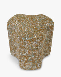 Pouf Takoo en tweed - Tweed marron