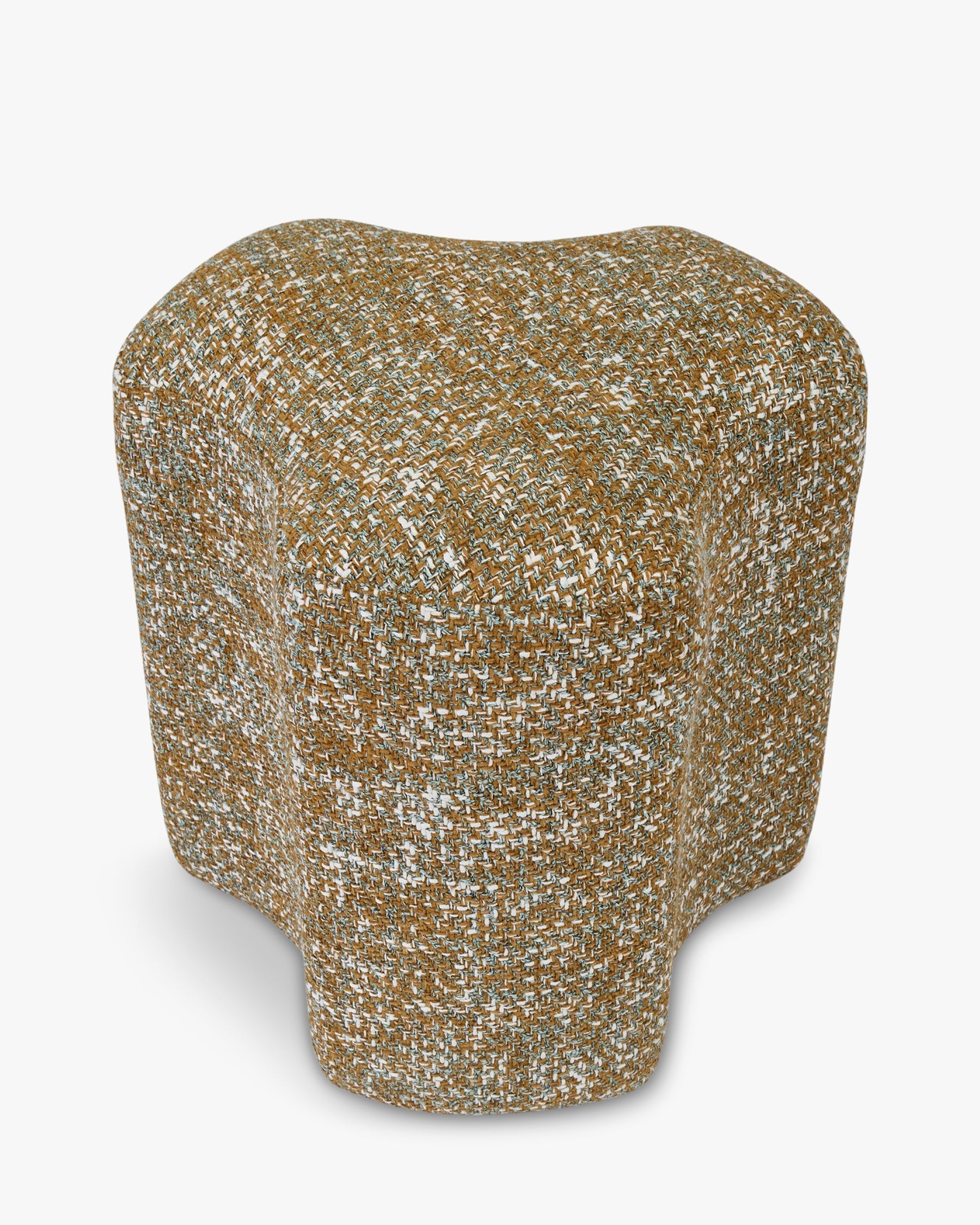Pouf Takoo en tweed - Tweed marron
