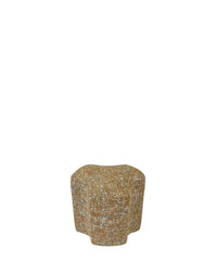 Pouf Takoo en tweed - Tweed marron