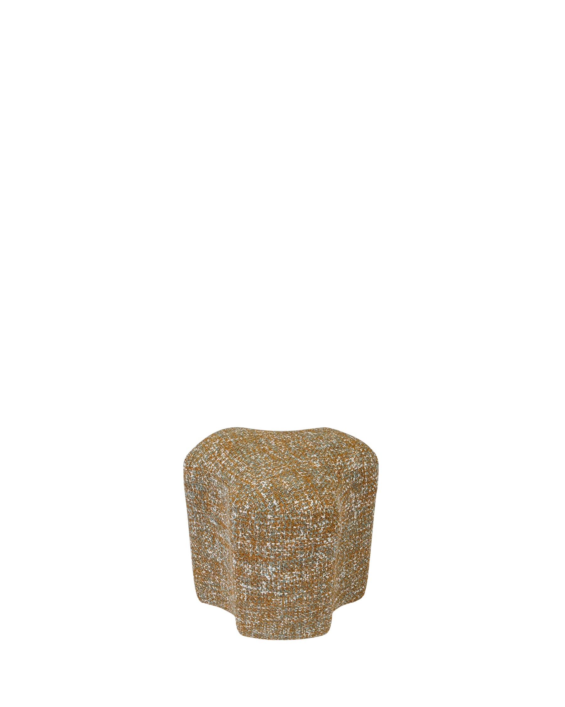 Pouf Takoo en tweed - Tweed marron