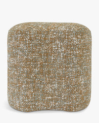 Pouf Takoo en tweed - Tweed marron