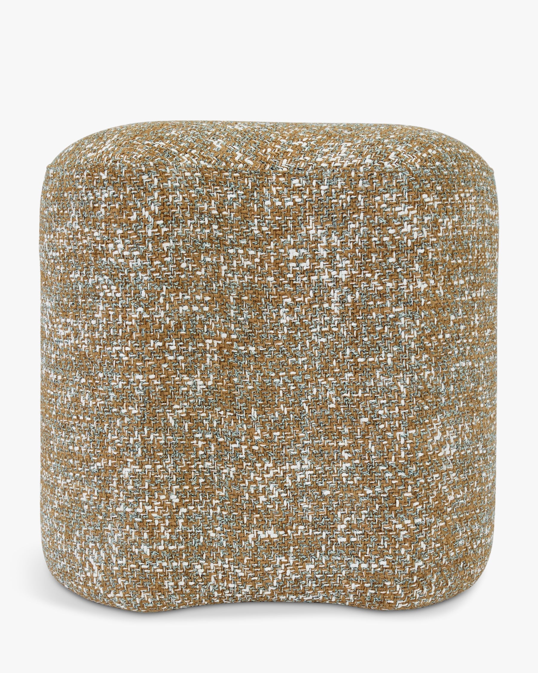 Pouf Takoo en tweed - Tweed marron