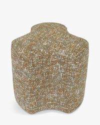 Pouf Takoo en tweed - Tweed marron
