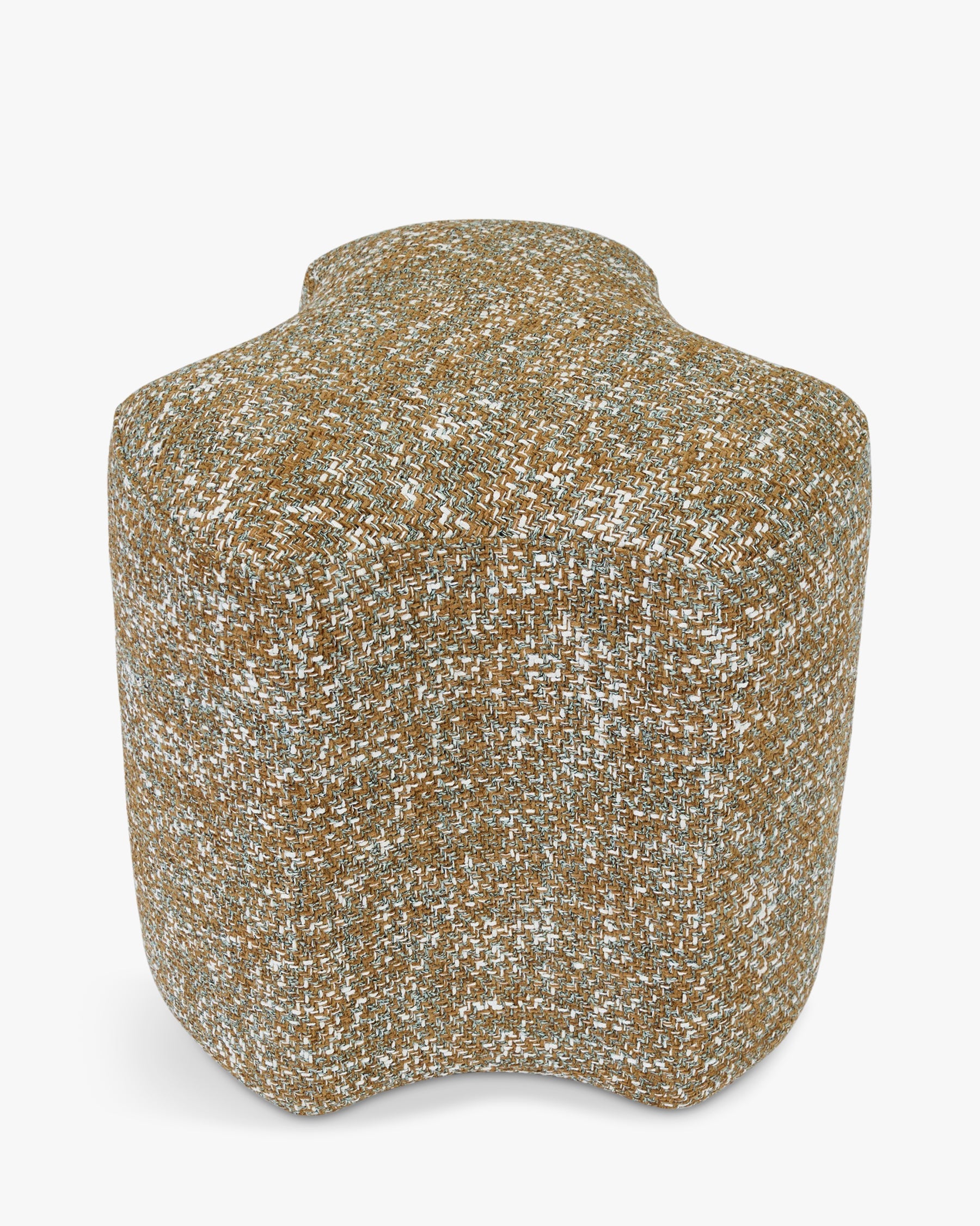 Pouf Takoo en tweed - Tweed marron