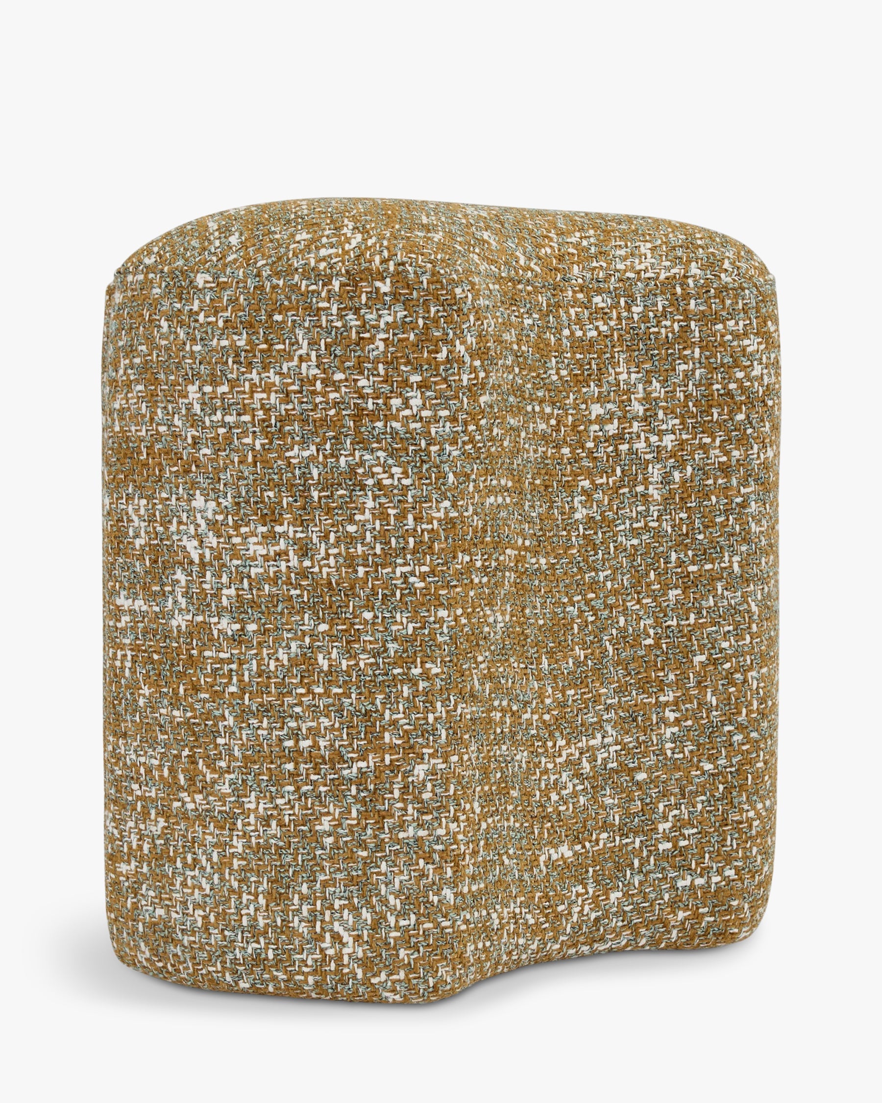 Pouf Takoo en tweed - Tweed marron