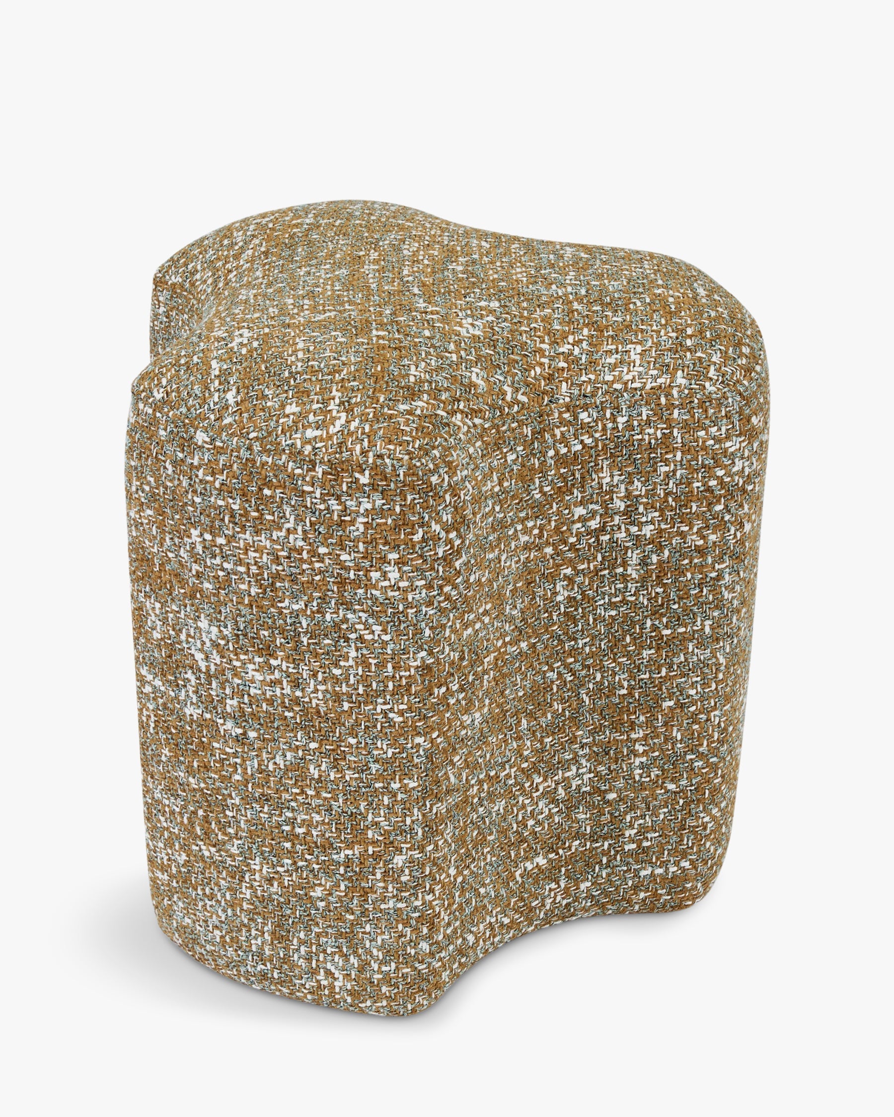 Pouf Takoo en tweed - Tweed marron