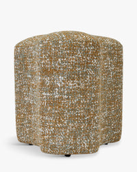 Pouf Takoo en tweed - Tweed marron