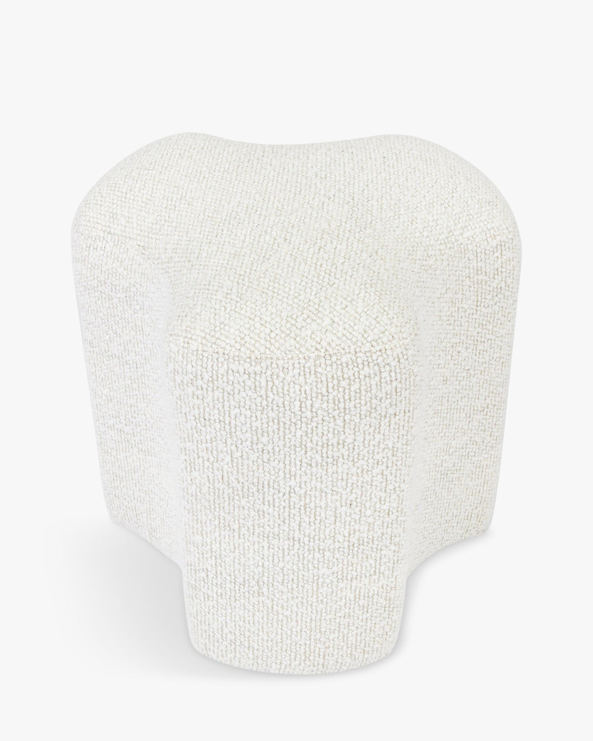 Pouf Takoo - Tweed Blanc Bouclé