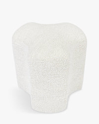 Pouf Takoo - Tweed Blanc Bouclé