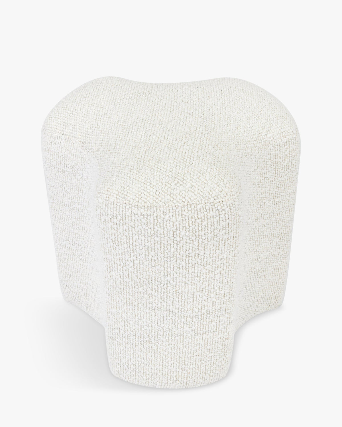 Pouf Takoo - Tweed Blanc Bouclé