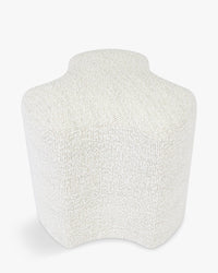 Pouf Takoo - Tweed Blanc Bouclé